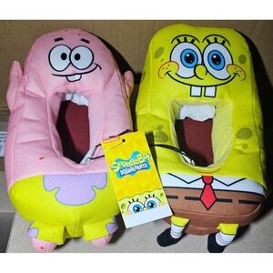 Nickelodeon SpongeBob and Patrick Slippers New with Tags Sz: 4-5 Youth NEW NWT